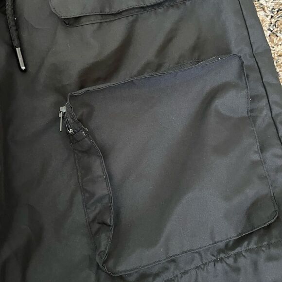 Boohoo man swim shorts black size large mens vacation shorts trunks travel K328 - Picture 2 of 5